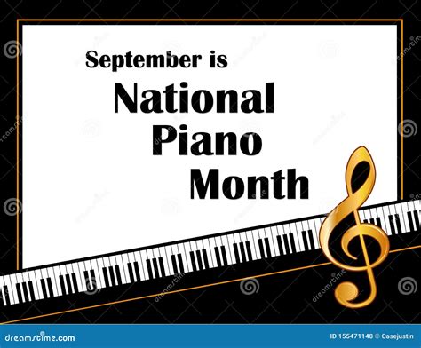 Piano Month Poster September Stock Vector Illustration Of Ragtime