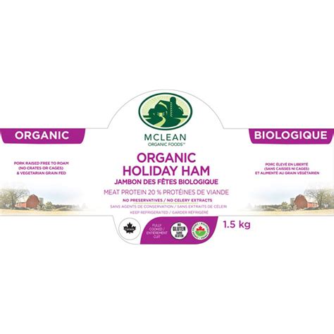 Organic Holiday Ham Mclean Meats Clean Deli Meat Healthy Meals