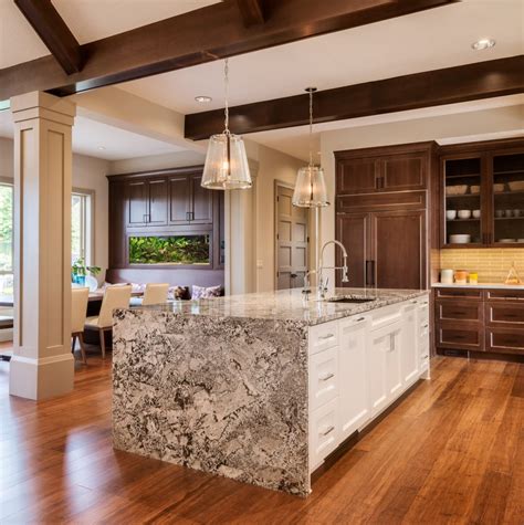 Waterfall counters are those that extend to the floor. Waterfall Edge Granite Countertops - Marble Granite World