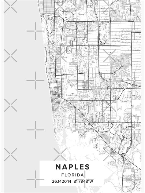 Naples Fl Florida Map Canvas Print By Kara515 Redbubble