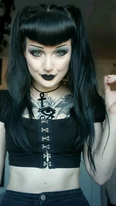 Pin By Mert On Gothic Goth Hair Goth Beauty Hot Goth Girls