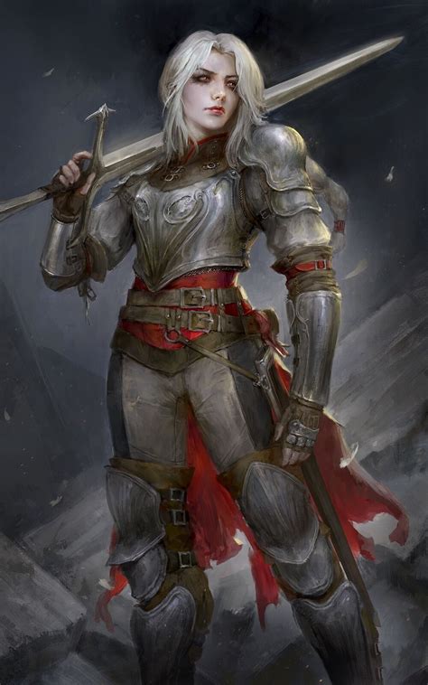 Female Knight Fantasy Female Warrior Female Knight Warrior Woman