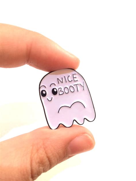 nice boo ty ghost enamel pin etsy