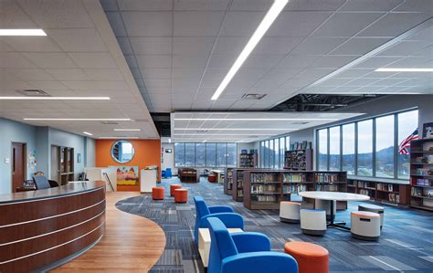 Elementary School Library Architecture Interior Design Colorful