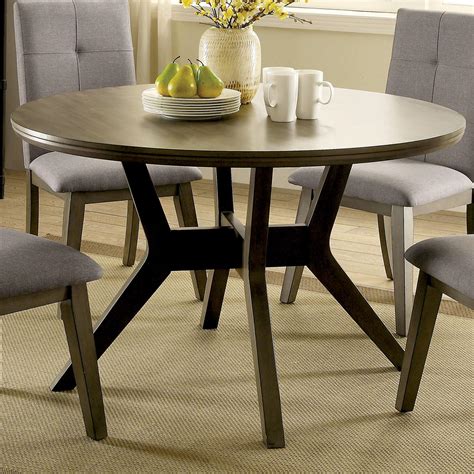Furniture Of America Wellis Mid Century Modern Round Dining Table