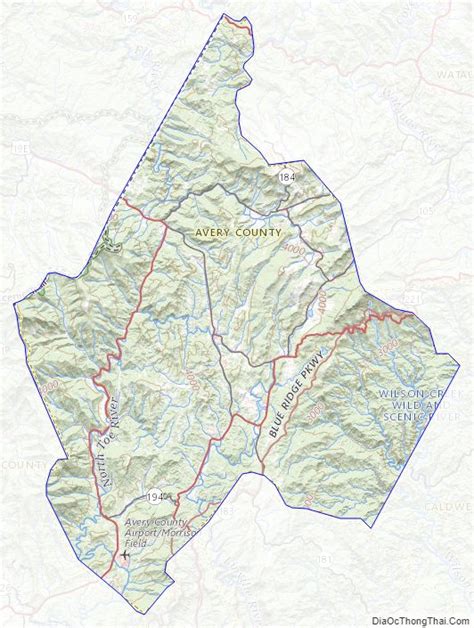 Map Of Avery County North Carolina Địa Ốc Thông Thái