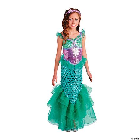 Girls Blue Sea Mermaid Costume Oriental Trading