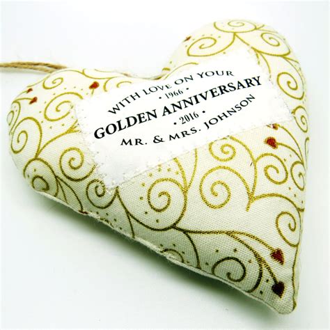 Golden Wedding 50th Anniversary T Personalised Fabric