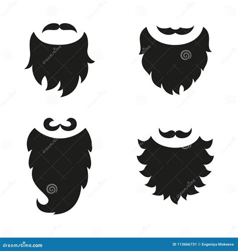 Grupo De Barbas E De Bigodes Diferentes Ilustração Do Vetor Ilustração De Disfarce Barba