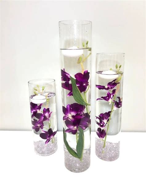 Submersible Purple Rose Floral Wedding Centerpiece With Floating