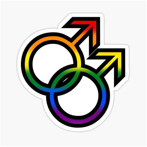 Rainbow Mlm Interlocking Symbol Sticker By Ashleyyylunaa Redbubble