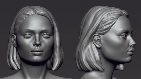 Sculpt Realistic D Bust D Model Face Model In Zbrush By Anime Tim My Xxx Hot Girl