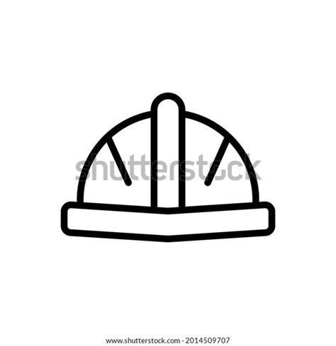 Construction Safety Helmet Line Icon Stock Vector Royalty Free