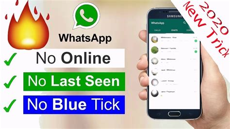 how to hide whatsapp chat online status last seen and blue ticks 2020 trick youtube