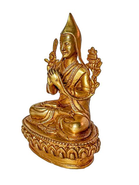 Buddhist Handmade Statue Of Tsongkhapa Full Fire Gold Plated Price Us 84 Statues