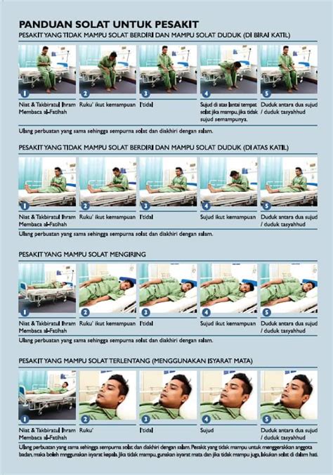 Orang sakit yang mampu berdiri namun tidak mampu ruku' atau sujud tetap tidak gugur kewajiban berdirinya. Cara Solat Duduk Yang Betul Menurut JAKIM