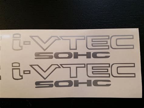 2x I Vtec Sohc Ivtec 55 Wide Emblem Vinyl Sticker Honda Civic Decal