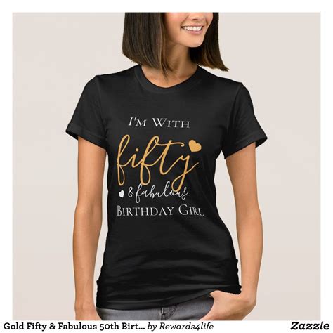 Gold Fifty And Fabulous 50th Birthday Group Squad T Shirt Zazzle Birthday Squad Shirts 40th