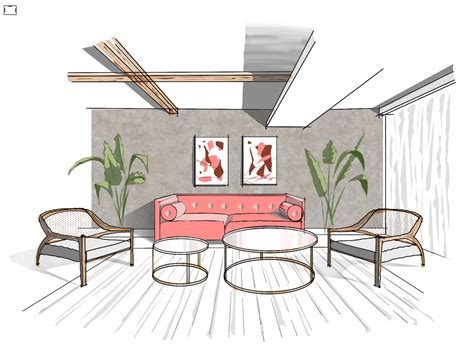 How To Draw A Sofa In 1 Point Perspective Baci Living Room