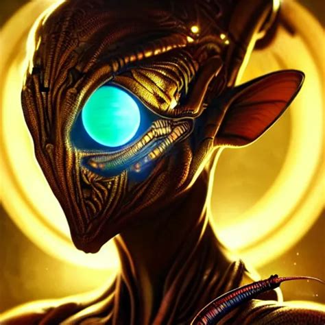 Krea Hyper Advanced Alien Evolved From A Locust Sci Fi Glowing Eyes