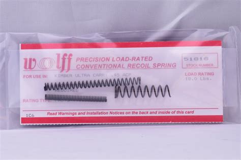 Wolff For Kimber Ultra Carry 45 Acp Recoil Spring Set 18lb 51818