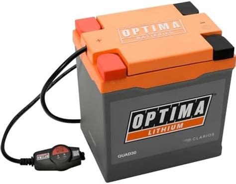 Optima Quad30 Orangetop Lithium Motorcycle Battery With