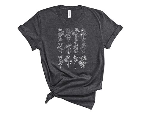 Amazon Com Wildflower T Shirt Graphic Tee Nature Shirt Nature T
