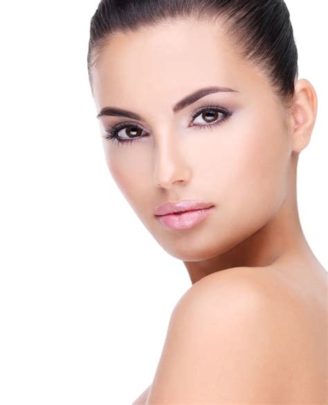 Free Photo Beautiful Face Of Young Woman With Clean Fresh Skin