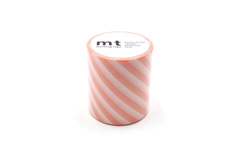 mt washi masking tape stripe salmon pink 50mm x 7m mt masking tape