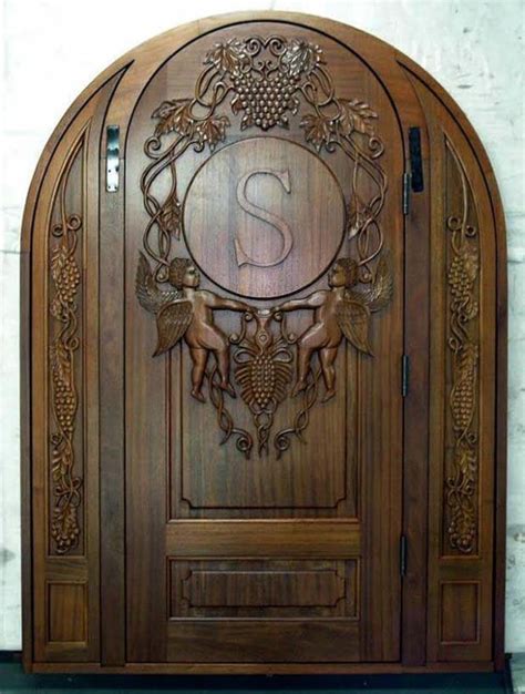 Hand Carved Wood Door Hcd5002 Monarch Custom Doors Custom Wood