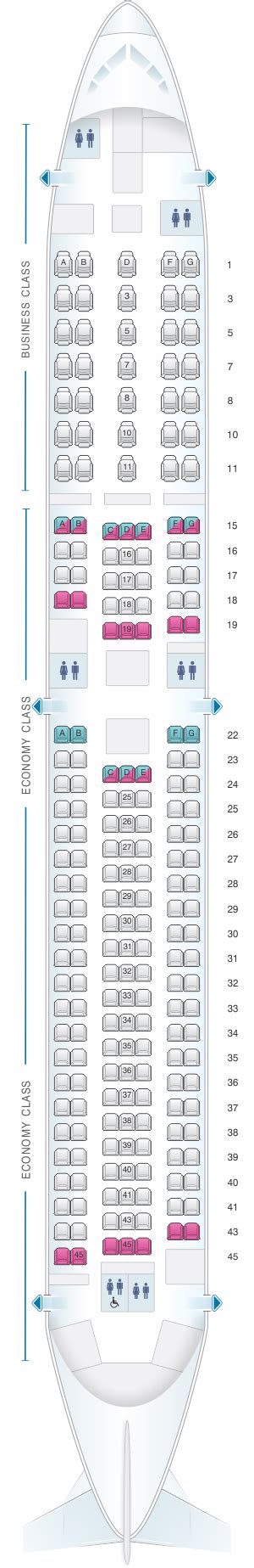 Seat Map Ana All Nippon Airways Boeing B767 300er 214pax