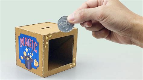 How To Make Coin Bank Box Diy Magic Box Diy Box Magic Crafts