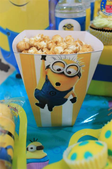 Minions Birthday Party Minion Popcorn Minion Birthday Party Minion