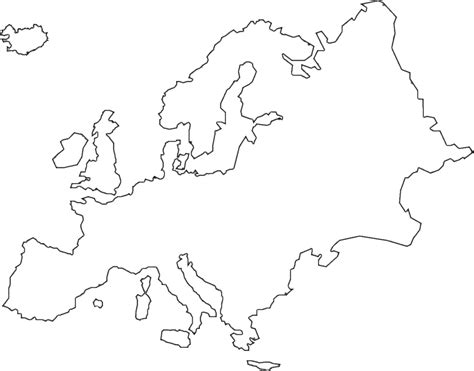 Printable Blank Map Of Europe Outline Transparent Png Map Europe Images And Photos Finder