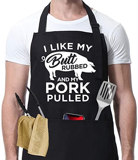 Miracu Funny Cooking Aprons For Men Mens Grilling Bbq Aprons With Pockets I Like
