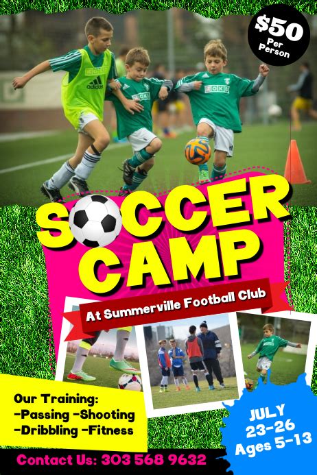 Copy Of Soccer Camp Poster Postermywall