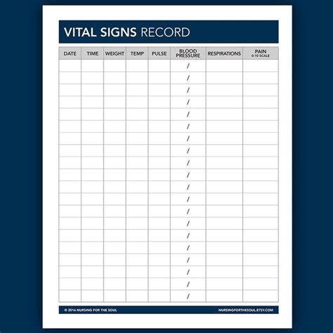 Free Printable Vital Signs Forms Pin On Medical Record Bonet Wandrang