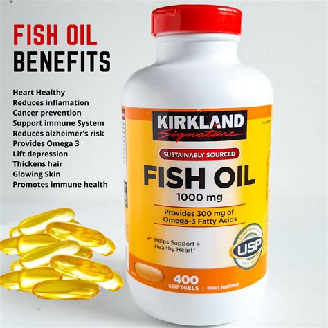 Authentic Kirkland Fish Oil Omega 3 1000 Mg 400 Softgels Kirkland