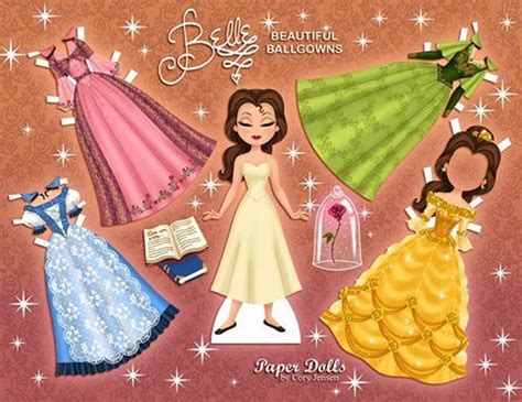 Belle Paper Doll By Cory Jensen From WD S Beauty And The Beast Disney Paper Dolls Paper