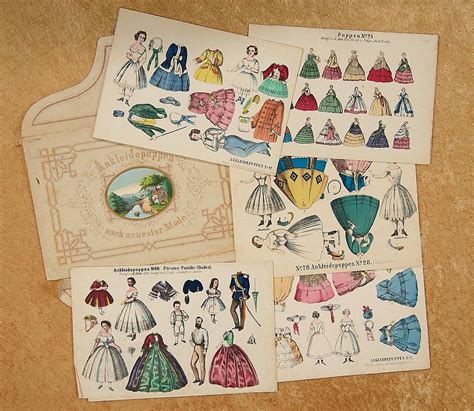 Early German Paper Doll Sheets In Original Envelope
