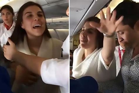 drunk woman filmed having a furious argument with passengers and cabin crew on us bound flight
