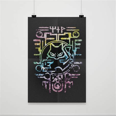 Ancient Mew Pokemon Mew Mirage Rainbow Poster Poster Art Design