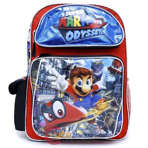 Odyssey Super Mario Large School Backpack 16 Boys Book Bag Walmart