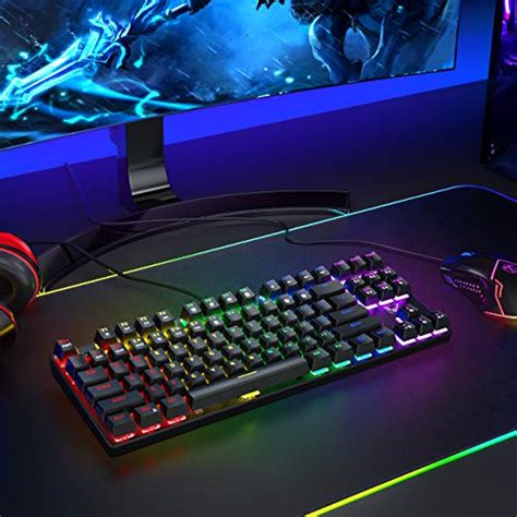 Pictek Tkl Mechanical Gaming Keyboard Rgb Led Rainbow Backlit 60