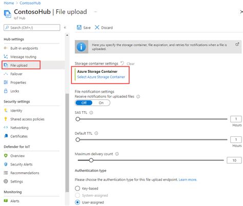 Use The Azure Portal To Configure File Upload Microsoft Learn