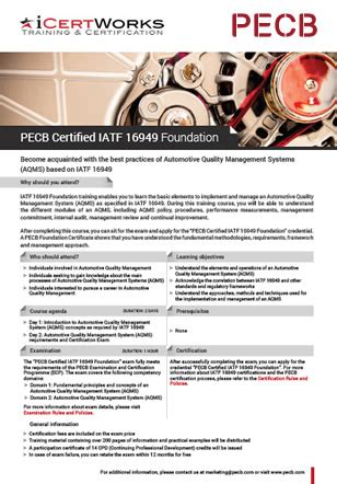 For this reason, any company that is seeking certification to iatf 16949 must obtain copies of both iatf 16949 and iso 9001:2015 to ensure that they are aware of all applicable requirements. IATF 16949 Foundation Training : Automotive Quality ...