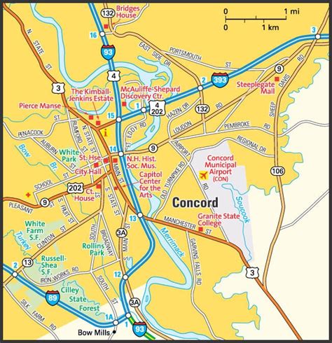 Interactive New Hampshire Street Map