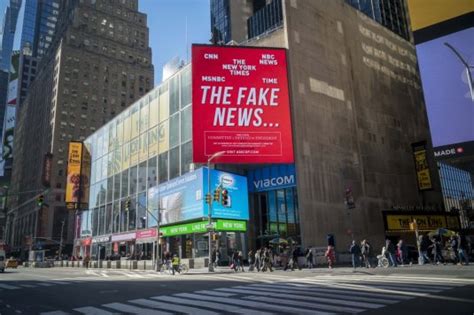 Times Square Billboard Attacking Hillary Clinton Donors And ‘fake News Media Lasts One Day