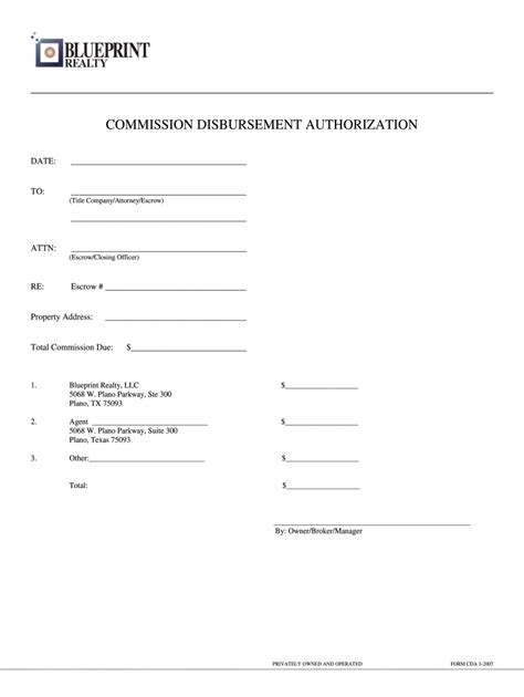 Blueprint Realty Cda 3 2007 2021 Fill And Sign Printable Template