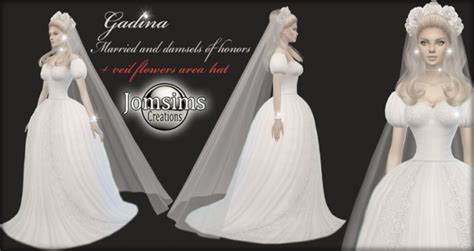 Gadina Wedding Dress At Jomsims Creations Sims 4 Updates